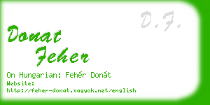 donat feher business card